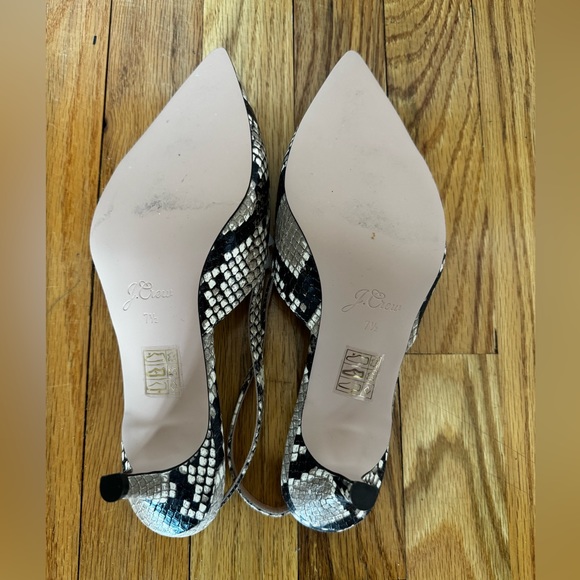 J. Crew Sophia slingback pumps in snake-embossed leather - Picture 5 of 5